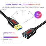Usb 3.0 Extension Cable 6 Ft, High Speed Usb 3.0 A Male To A Female Extension