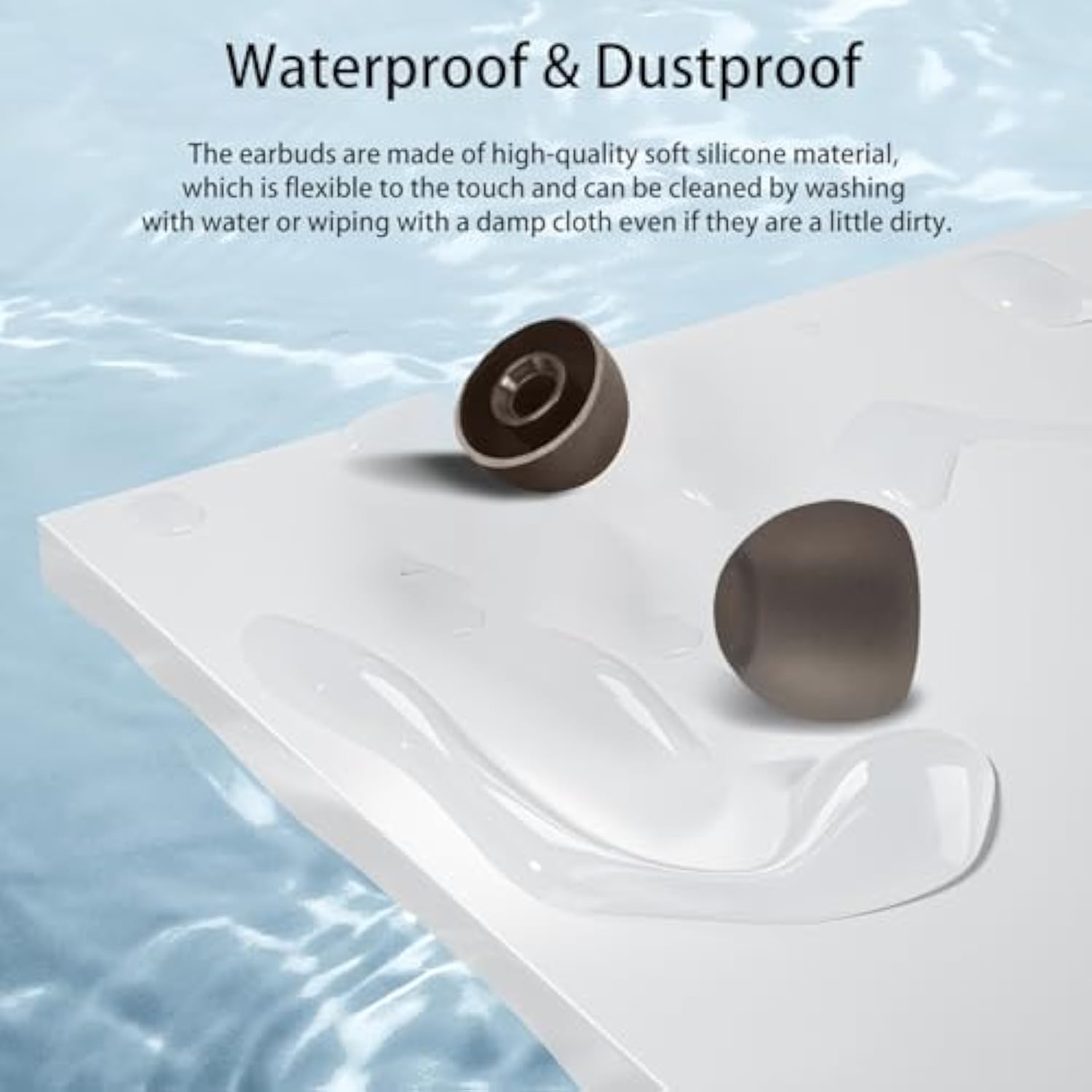 [3Pairs] Ear Tips For Sony Wf-C700N, Silicone Replacement Earbuds,S/M/L 3 Size,Earbuds Tips,Replacement Earbuds For Sony Wf-C700N(Grey)