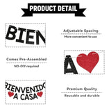 Bienvenido A Casa Banner - Spanish Welcome Home Banner, Welcome Home Decorations, Homecoming Party Decorations Black Glitter