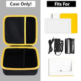Hard Case Replacement For Kodak Dock Plus 4Pass / Kodak Dock Premium 4X6 Portable Instant Photo Printer (Black + Yellow Case)