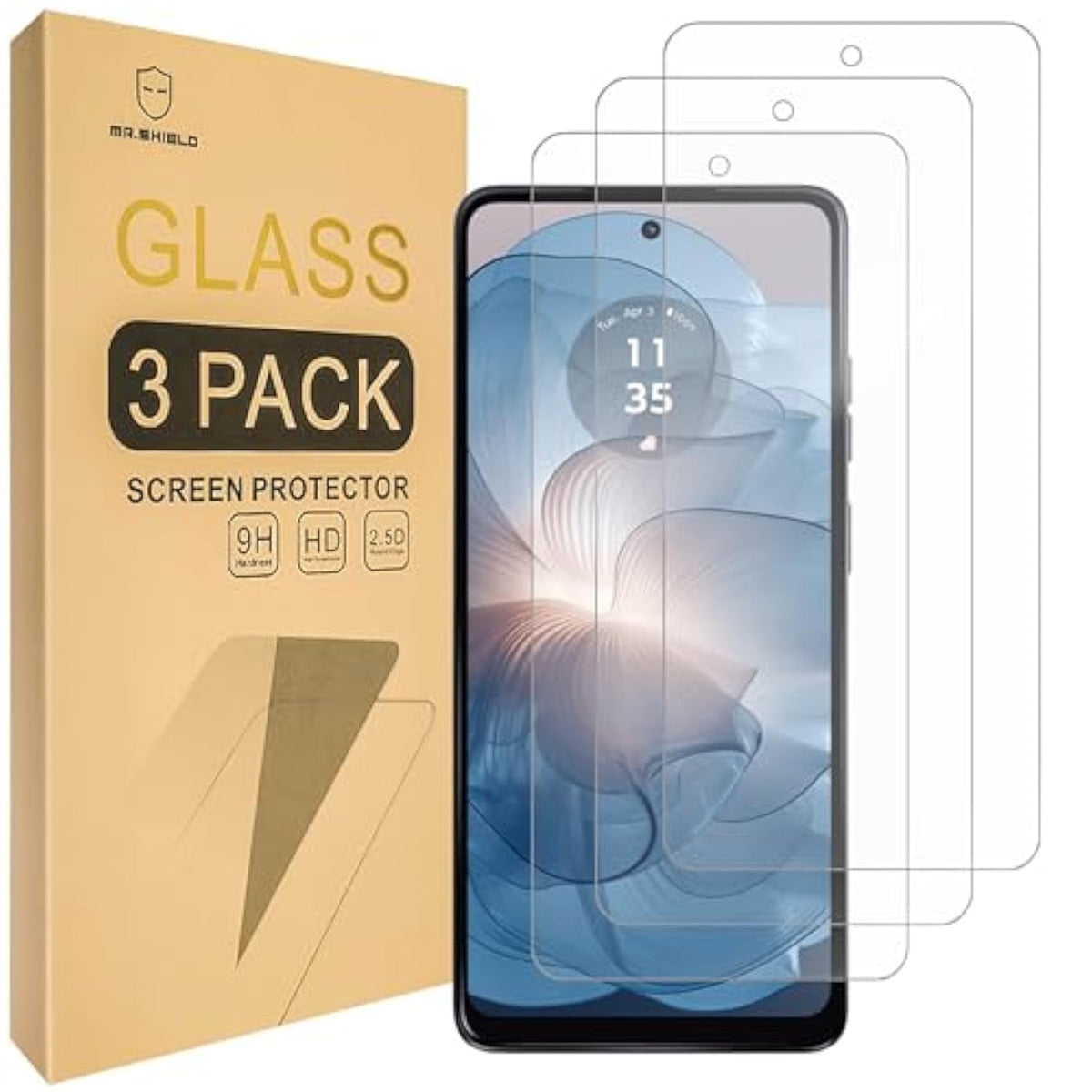 Screen Protector Compatible With Motorola Moto G24 Power [Tempered Glass] [3-Pack] [Japan Glass With 9H Hardness]