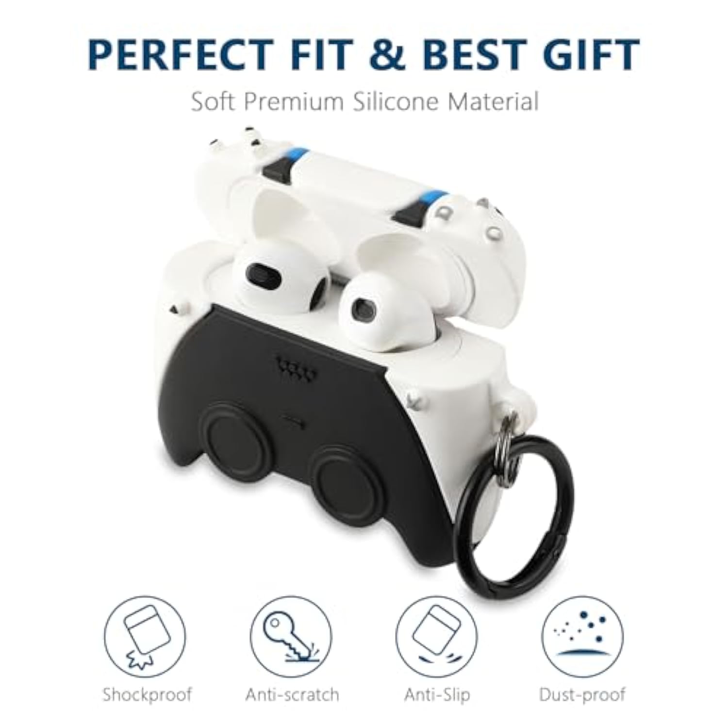 [2Pack] For Airpods 3Rd Generation Case, Funny 3D Cartoon Game Controller Console Design Silicone Soft Cases For Airpods 3Rd Case Cover, With Keychain Kids Women Men For Airpods 3 Case