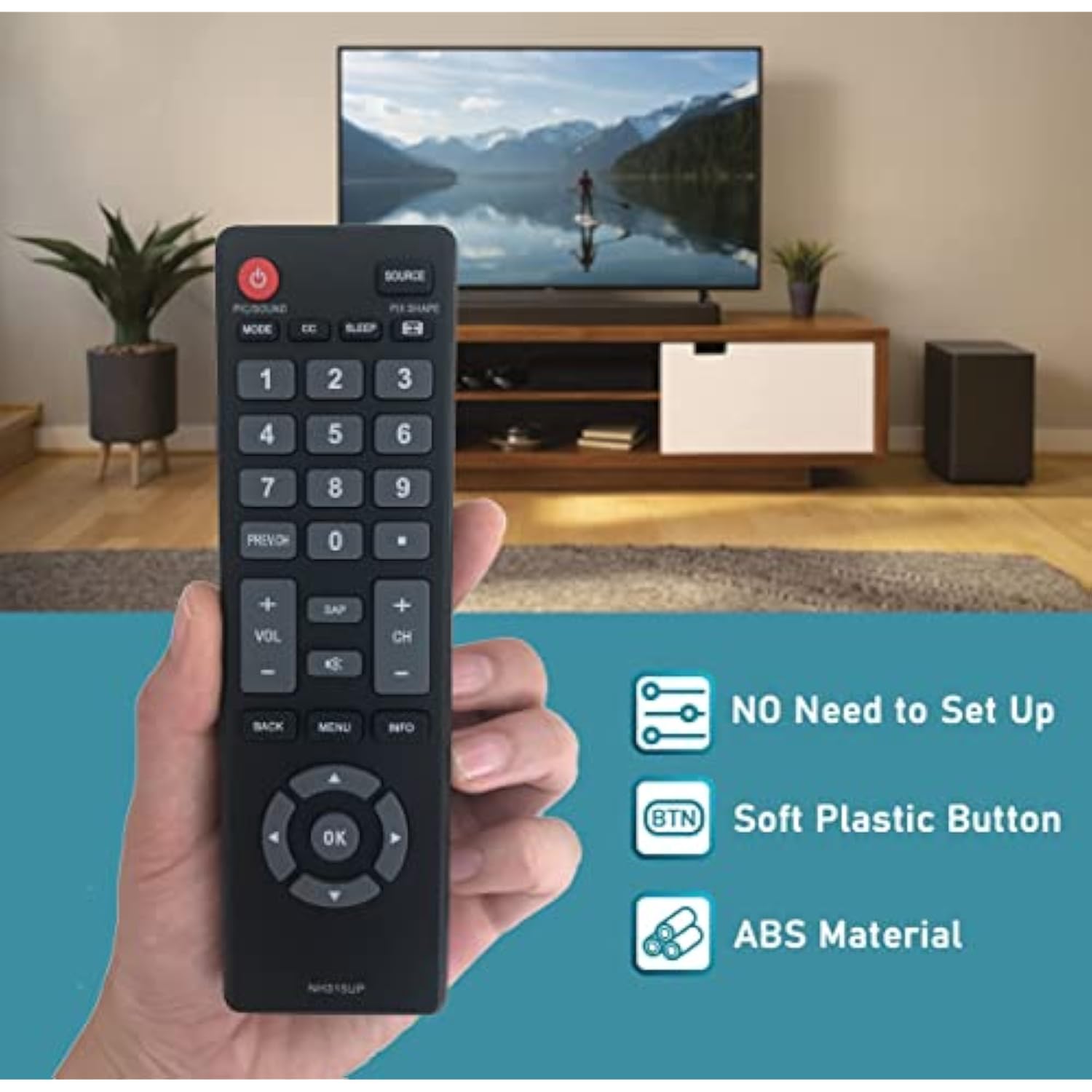 Replacement Remote Control For Sanyo Tv Nh316Ud Fw32D06F Fw32D06F-B Fw40D48F Fw40D36F Fw40D36F-B Fw43D25F Fw50D36F Fw55D25F Fw55D25F-B