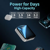 Power Bank The Smallest And Lightest 10000Mah External Battery Ultra-Compact High-Speed Charging Technology Portable Charger For Iphone, Samsung Galaxy S20/21 Silver