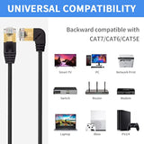 Cat 8 90 Degree Ethernet Cable 6Ft/2M, 40Gbps High Speed Ethernet Cable, Extre