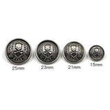 11 Piece Antiqued Bronze Metal Blazer Button Set - Crown Lion- For Bla