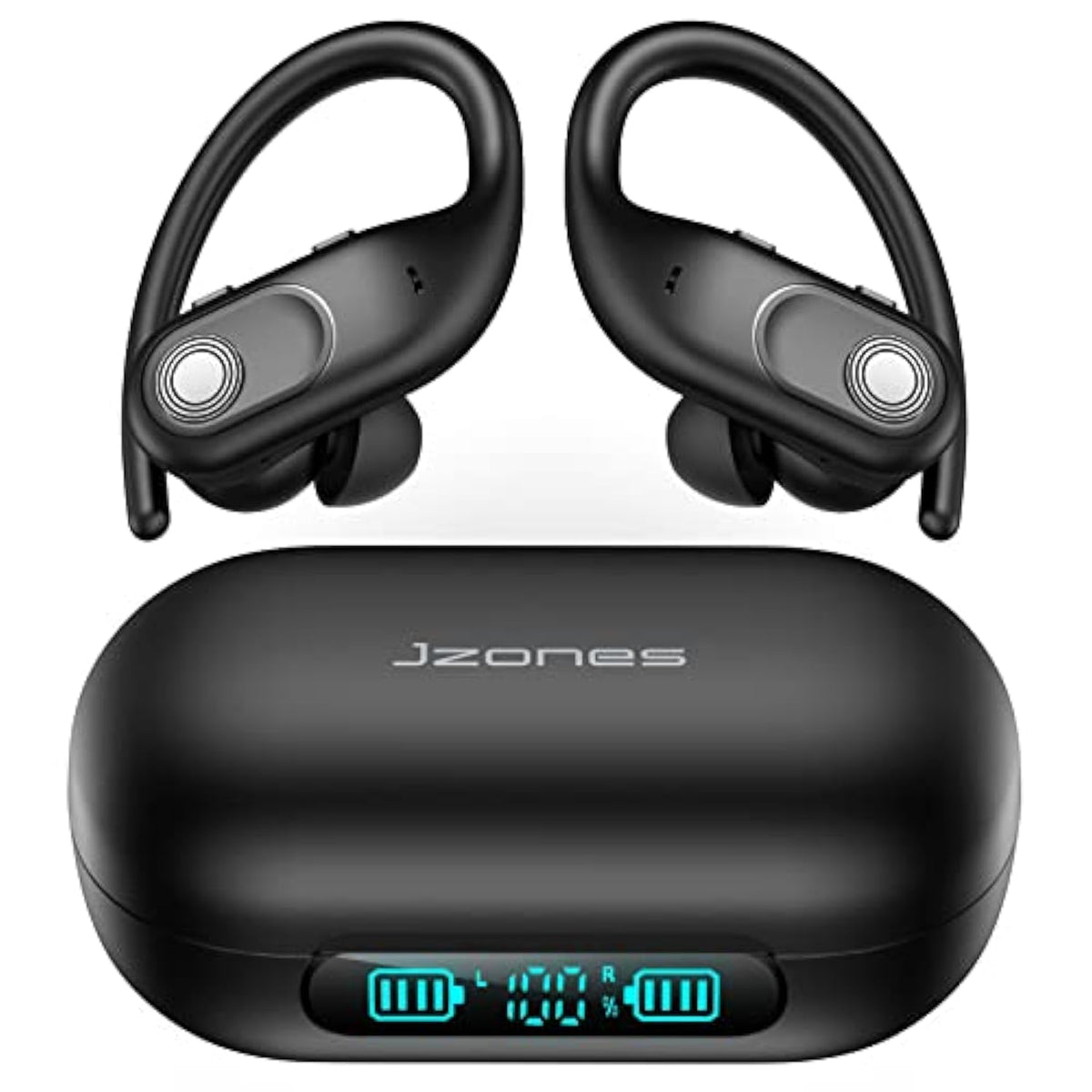 Wireless Earbuds Bluetooth Headphones 130Hrs Playtime With 2500Mah Wireless Charging Case Led Diaplay Hi-Fi Waterproof Over Ear Earphones For Sports Running Workout Gaming