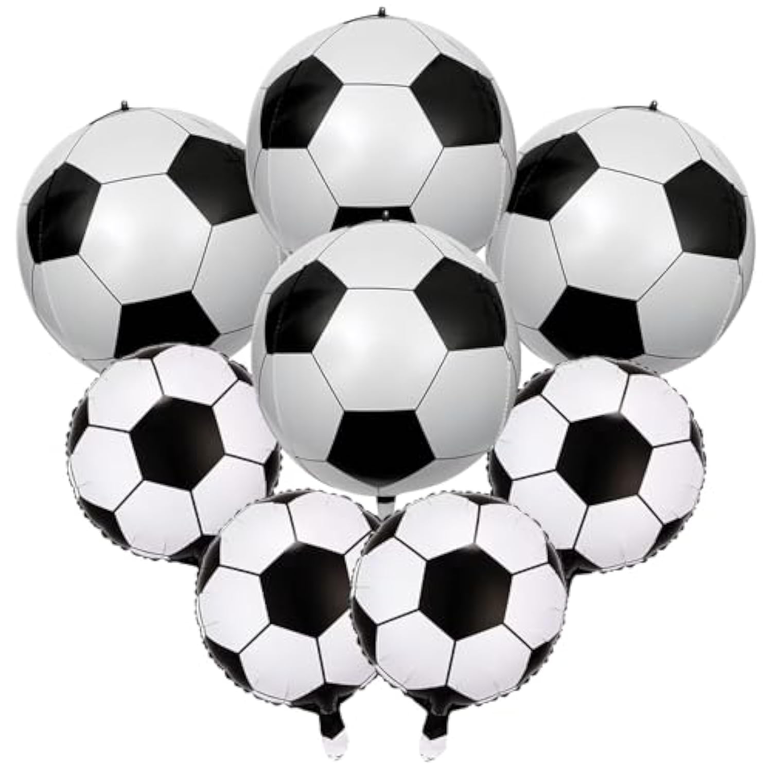 8Pcs 22" Soccer Balloons 4D Foil Mylar Soccer Party Decorations Birthday Supplies