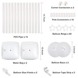 6.5 Feet Balloon Arch Stand With Base, 2 Set 78.7 Inch Balloon Column Stand Kit With Base, Water Bags And Glue Point, Balloon Tower For Wedding, Birthday And Party Decoration