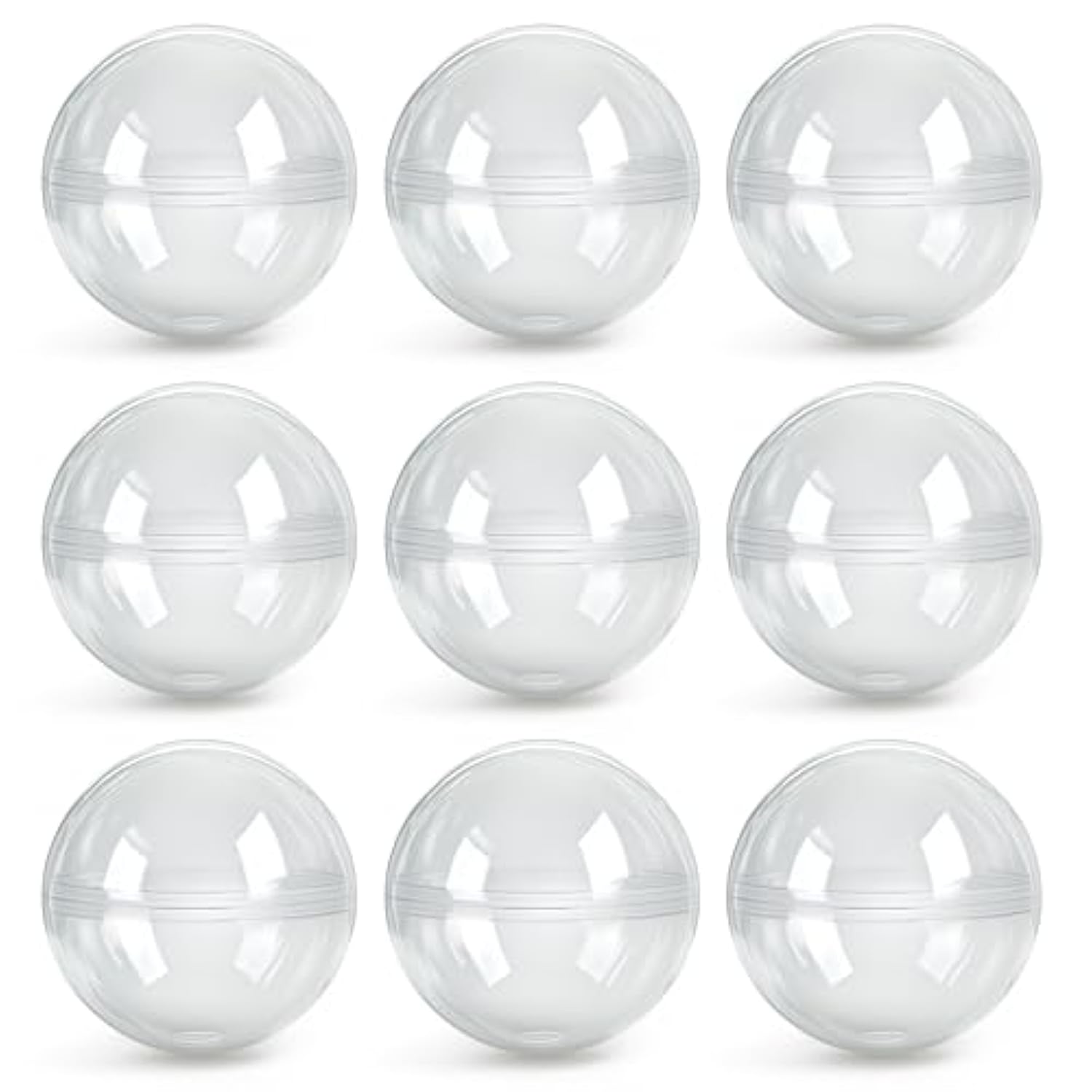 Vending Machine Capsules - 3" Empty Plastic Capsules - 14 Pcs Toy Capsule - Translucent Round Large Easter Eggs - Bath Bombs Molds - Party Favors Pinata Stuffers Diy Craft Supplies