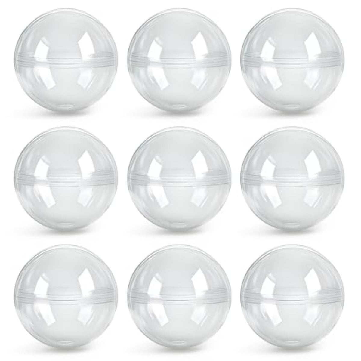 Vending Machine Capsules - 3" Empty Plastic Capsules - 14 Pcs Toy Capsule - Translucent Round Large Easter Eggs - Bath Bombs Molds - Party Favors Pinata Stuffers Diy Craft Supplies