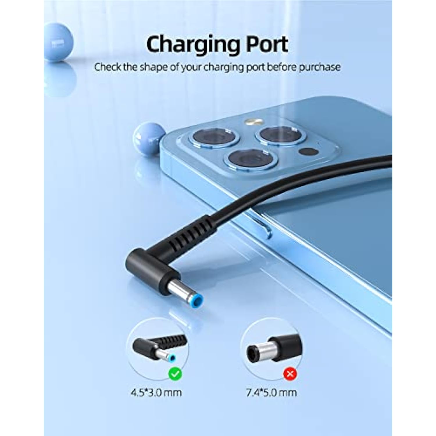 45W Ul Listed Laptop Charger Fit For Hp 14 14M 14S 14-Dqxxx 14-Dkxxx 14-Fqxxx