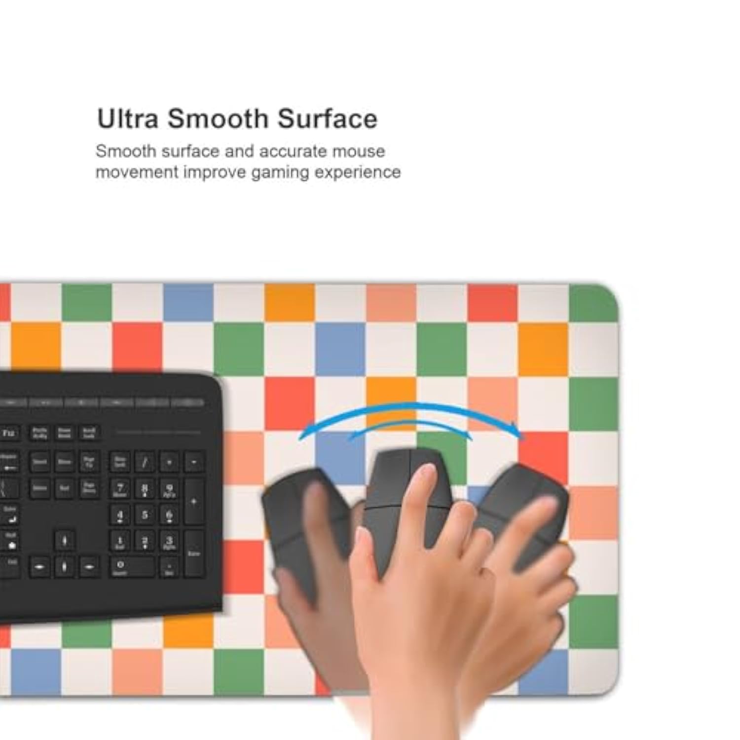 Vintage 60S 70S Retro Checkered Mouse Pad Gaming Xl Large Mousepad Desk Mat Long Extended Big Keyboard Pads Table Accessories For Gaming And Office Pc Laptop Computer 31.5 X 11.8 Inch