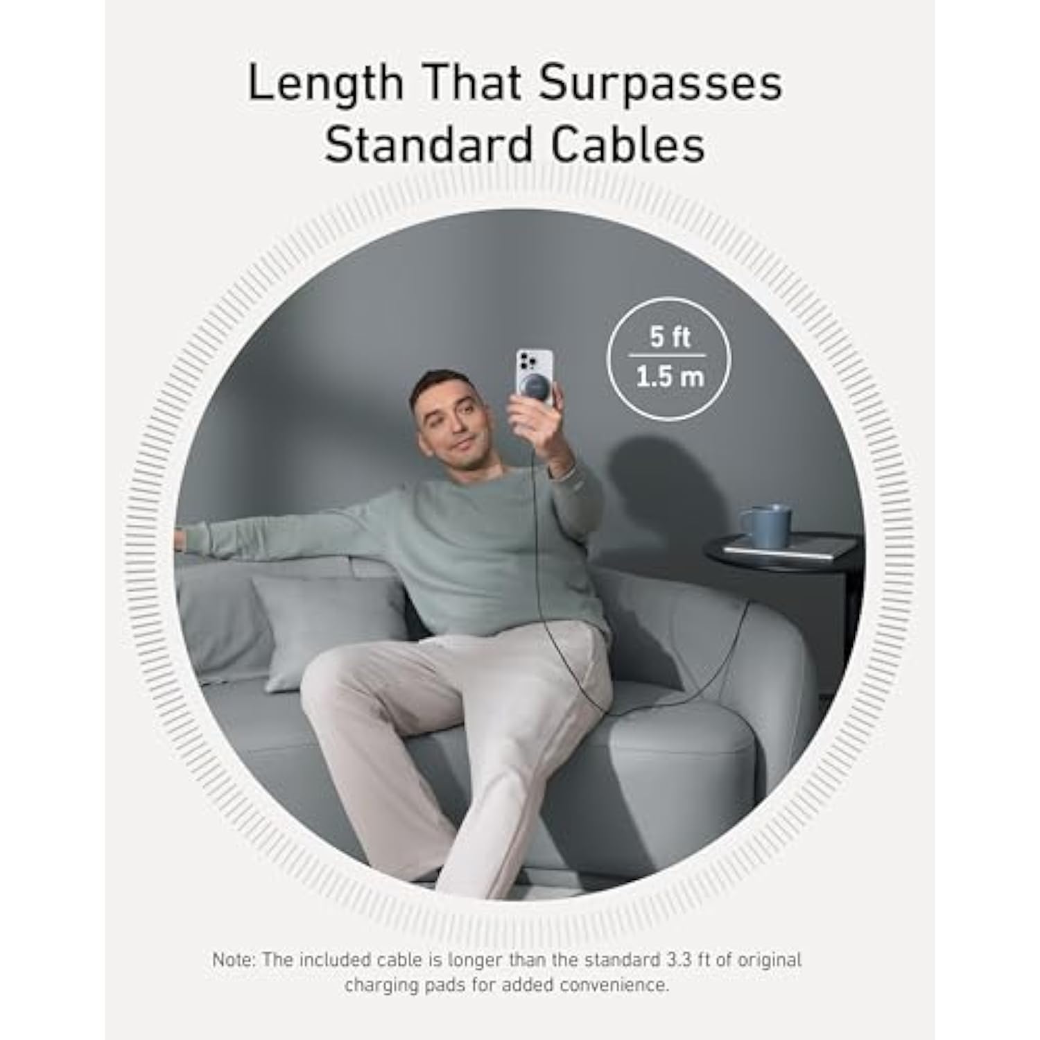 Anker MagSafe Charger Pad, MagGo iPhone 16 Wireless Charging Pad, Qi2 Certified 15W Wireless Charger, Compatible with iPhone 16/16 Plus/16 Pro/16 Pro Max/15/14/13/12 Series (USB-C Adapter Included)