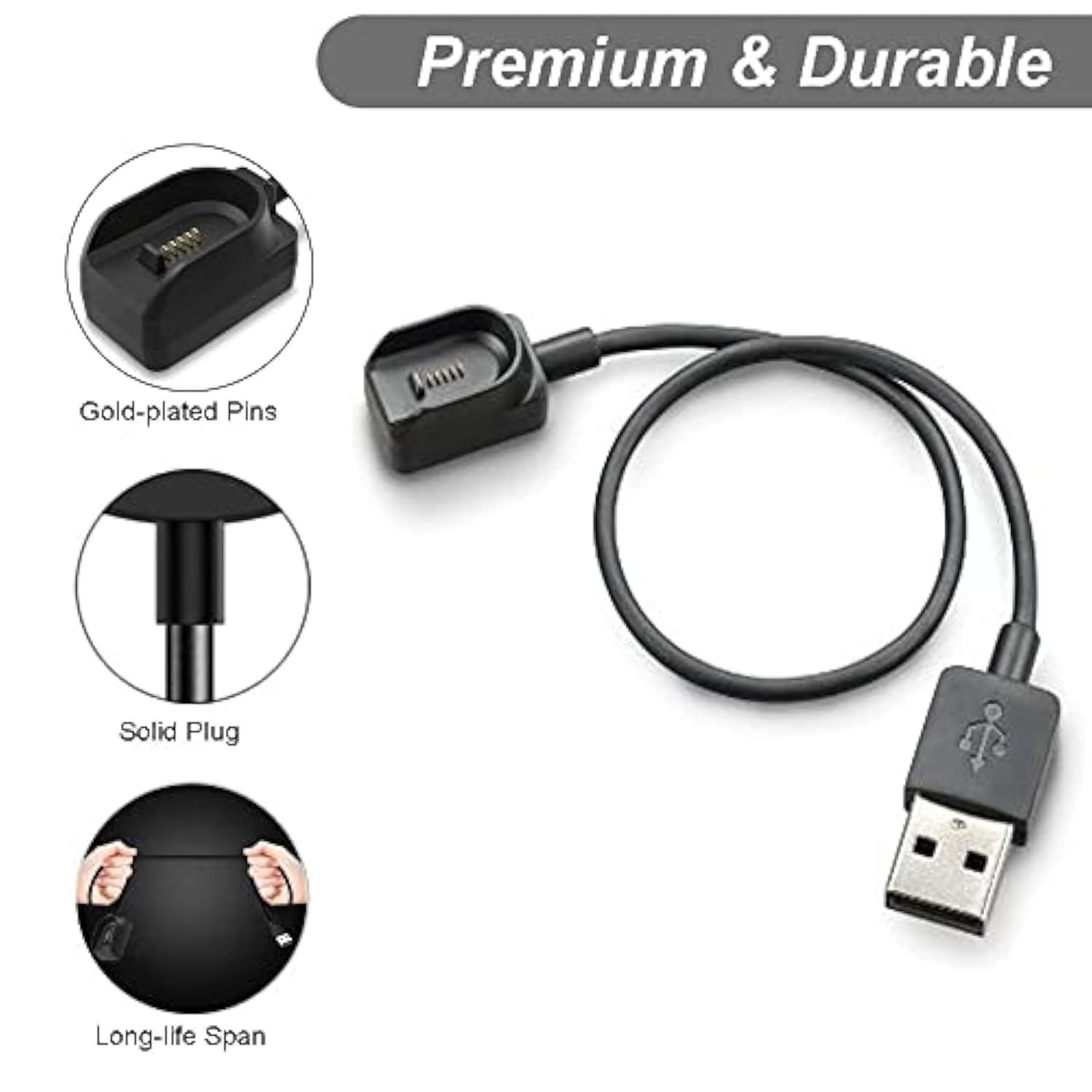 Charger For Plantronics Voyager Legend, Replacement Usb Charging Cable Cord Fo