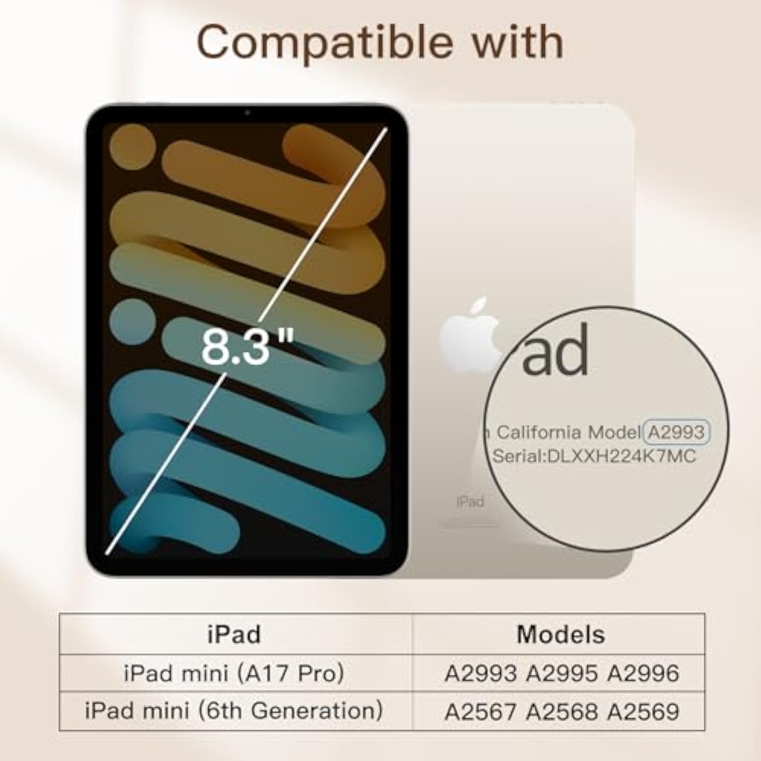 JETech Magnetic Case for iPad Mini 6 (8.3-Inch 2021 Model), Support 2nd Gen Pe