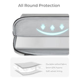 BAGSMART 15-16 Inch Laptop Case Bag, Protective Laptop Sleeve with Multiple Compartments for MacBook Air/Pro 15.6 Inch, Lightweight Water Resistant Laptop Bag for Men Fitted with Dell HP Lenovo, Gray