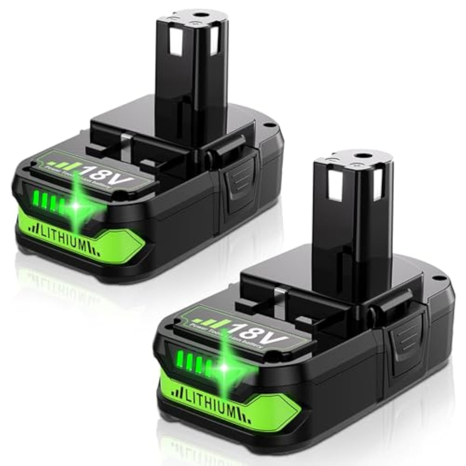 2-Pack 4Ah 18V Battery for Ryobi One+ P102 P108 P189 PBP Cordless Tools
