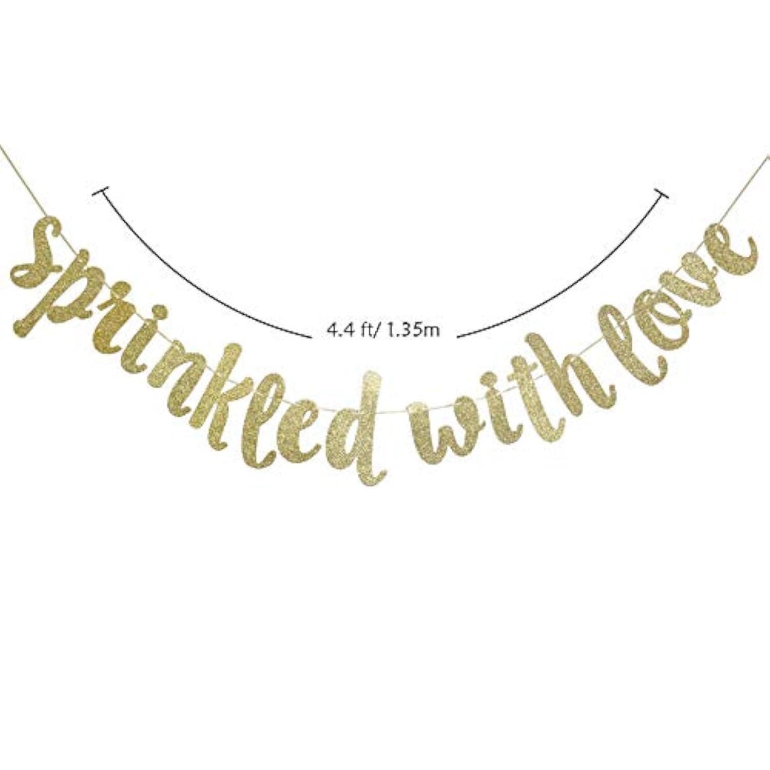 Sprinkled With Love Glitter Banner Baby Sprinkle Baby Shower Gender Reveal Gold