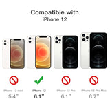 JETech 5 in 1 Case for iPhone 12 6.1-Inch, with 2-Pack Screen Protector and Camera Lens Protector, Non-Yellowing Shockproof Bumper Phone Cover, Full Coverage Tempered Glass Film (Clear)