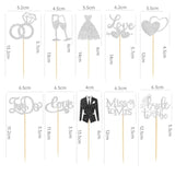 60pcs Silver Bride to Be Cupcake Toppers for Wedding & Bridal Shower Decor