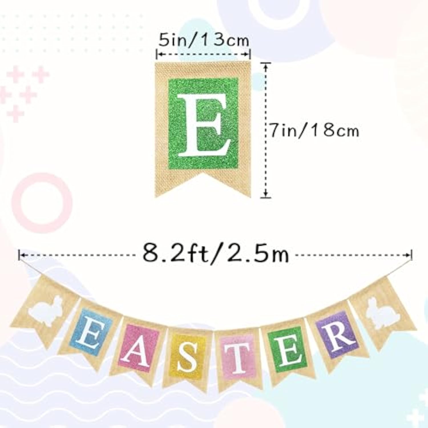 Easter Banner For Fireplace, Happy Easter Decorations Backdrop Spring Banner Welcome Sign For Easter Egg Hunt Decorations Spring Easter Home Decor Party Favor