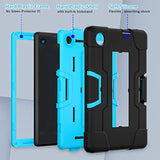 Case For Tcl Tab 8 Le 9137W / Tab 8 Wifi 9132X,Heavy Duty Rugged Shockproof Case With Hand Strap Shoulder Strap Kickstand Case For Tcl Tab 8 Le 9137W / Tab 8 Wifi 9132X Black+Blue