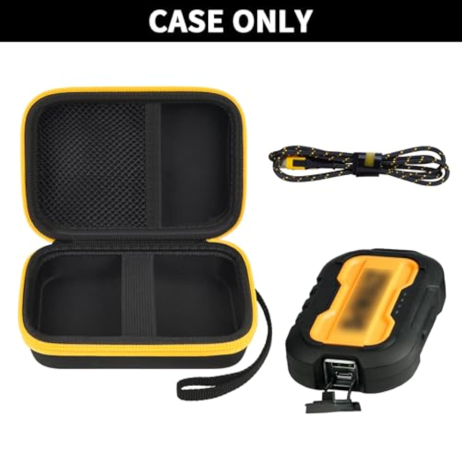 Case Compatible With Dewalt Powerbank 10000Mah/For Magnetic Power Bank 5,000Mah, Battery Charger Storage Holder Organizer, Power Bank Carrying Bag Cover With Mesh Bag Fits For Usb Cable ( Box Only)