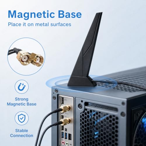 Laptops Wifi 7 Antenna 2T2R Wifi6 Dual Band 2.4Ghz 5Ghz 6Ghz Rp-Sma For Msi Z790 Z790-A X670 X670E B760 B760M Z690 X570 B550 B460I B550I Motherboard Wi-Fi 6E For Pc Desktop Computer