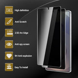 3 Pack Privacy Screen Protector For Samsung Galaxy S25 Ultra, Anti Spy Tempered Glass 9H Hardness, Black Protector Anti Spy, Bubble Free, Anti-Scratch