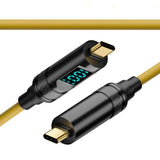 Smart LED Display USB-C USB4 Cable 20Gbps Data 100W Power 8K Video Compatible with Laptop Disk Phone Type-C Male to Male Cable (1.0m)