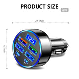 6 Ports Fast Car Charger With Voltage Monitor,Car Cigarette Lighter Usb Charger (Pd+Qc3.0) Compatible With Iphone13/14/15 & Most Android Models,Car Must Haves Usb C Car Charger (2Pcs)
