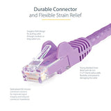 15Ft Cat6 Ethernet Cable - Purple Cat 6 Gigabit Ethernet Wire -650Mhz 100W Poe