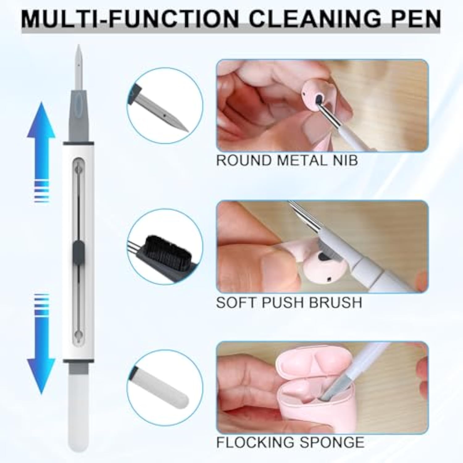 6 Pairs Replacement Eartips For Beats Studio Buds/Fit Pro/Studio Buds+ With Cleaning Pen, Replacement Silicone Ear Tips Set With Three Sizes L/M/S, Anti-Slip Replacement Accessories (White)