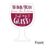 Big Dot of Happiness But First, Wine Tasting Party Thank You Note Cards with Envelopes - Set of 12