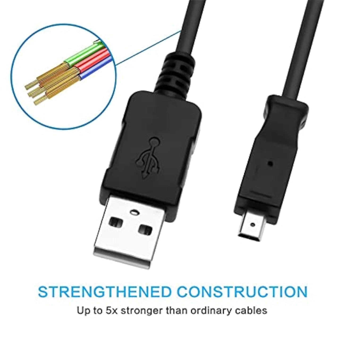 Replacement Usb Camera Data Charger Charging Cable Cord Wire Compatible For Kodak C140 C180 C190 C310 C315 C330 C340 C350 C360 C433 C503 C513 V1003 V1073 C813 C875 C913 C1013 Cd33, M320 M340 M341