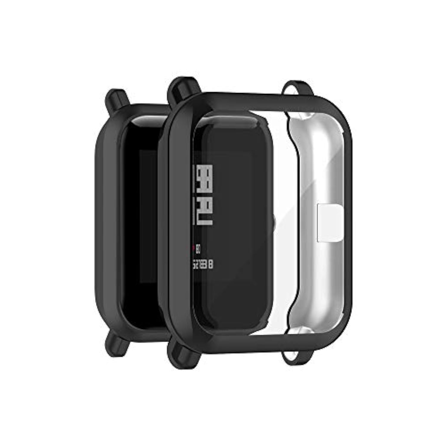 Screen Protector Case Compatible With Amazfit Gts 2 Mini/Bip U Pro Smartwatch Accessories Covers Scratched Resistant Full Protective Cover For Gts 2 Mini (Black+Gray+Clear)