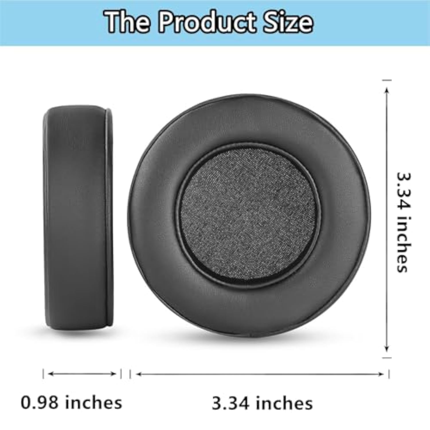 Pro C/Y80B Earpads Replacement Compatible With Oneodio Studio Wireless Pro C/Y80B Headphones Ear Pads Cushions Upgrade Thicker Protein Leather Memory Foam Black