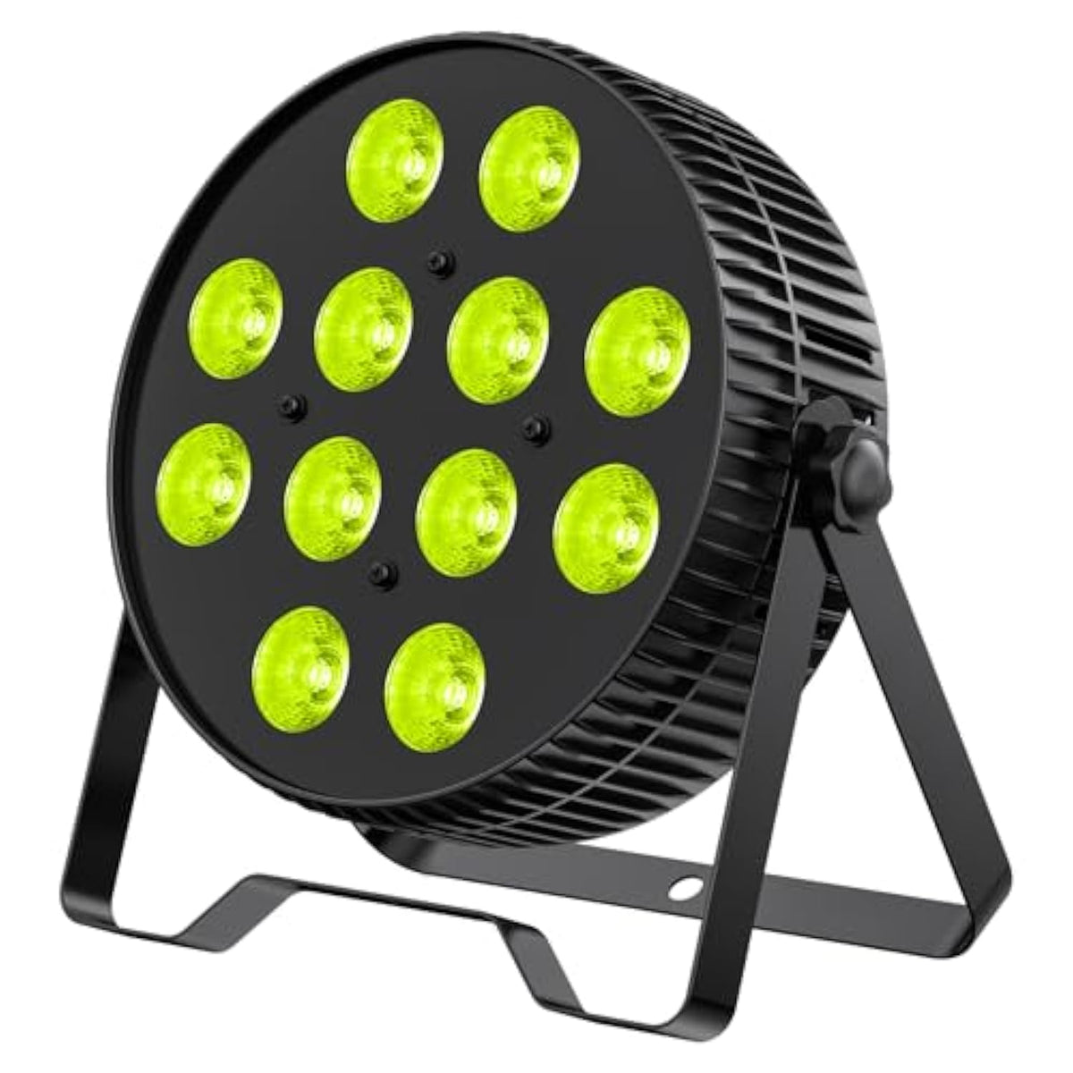 Led Stage Lights,12X18W Dj Par Light,Rgb+Lime+Amber+Uv 6-In-1 Wash/Strobe Effect Stage Lighting, Dmx512/Sound Activated Uplighting Light For Dj,Parties,Concerts,Bars,1 Pack