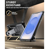 Spartan Case For Galaxy S25 6.2", [Slide Camera Cover] [Screen Protector Works With Fingerprint Id] Military Grade Rugged Shockproof S25 Phone Case With Kickstand, Metallic Gun Metal