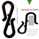 Pack Of 100 Holiday Light Clips Christmas Light Clips Outdoor Hang String Lights Clips Hooks For Christmas Decoration String Lights Weatherproof Outdoor Lights Clips For Halloween Xmas
