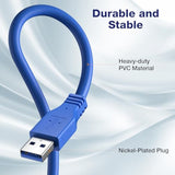 RIITOP Short USB 3.0 Extension Cable USB-A Extender Male to Female 5Gbps (1FT,2-Pack)