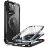 i-Blason Ares Magnetic for iPhone 15 Pro Max Case MagSafe with Built-in Screen Protector [Military-Grade Protection] Clear Slim Full-Body Shockproof Bumper Phone Case for iPhone 15 Pro Max (Black)