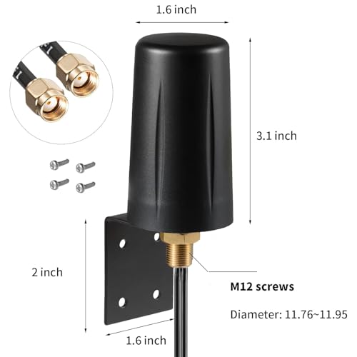 9Dbi Wifi 6 6E Tri-Band 2.4Ghz + 5 Ghz + 6Ghz Wall Mount Antenna For Wifi 6 6E Router Hotspot Pc Desktop Computer Pci-E Network Card Reolink Security Camera Signal Booster