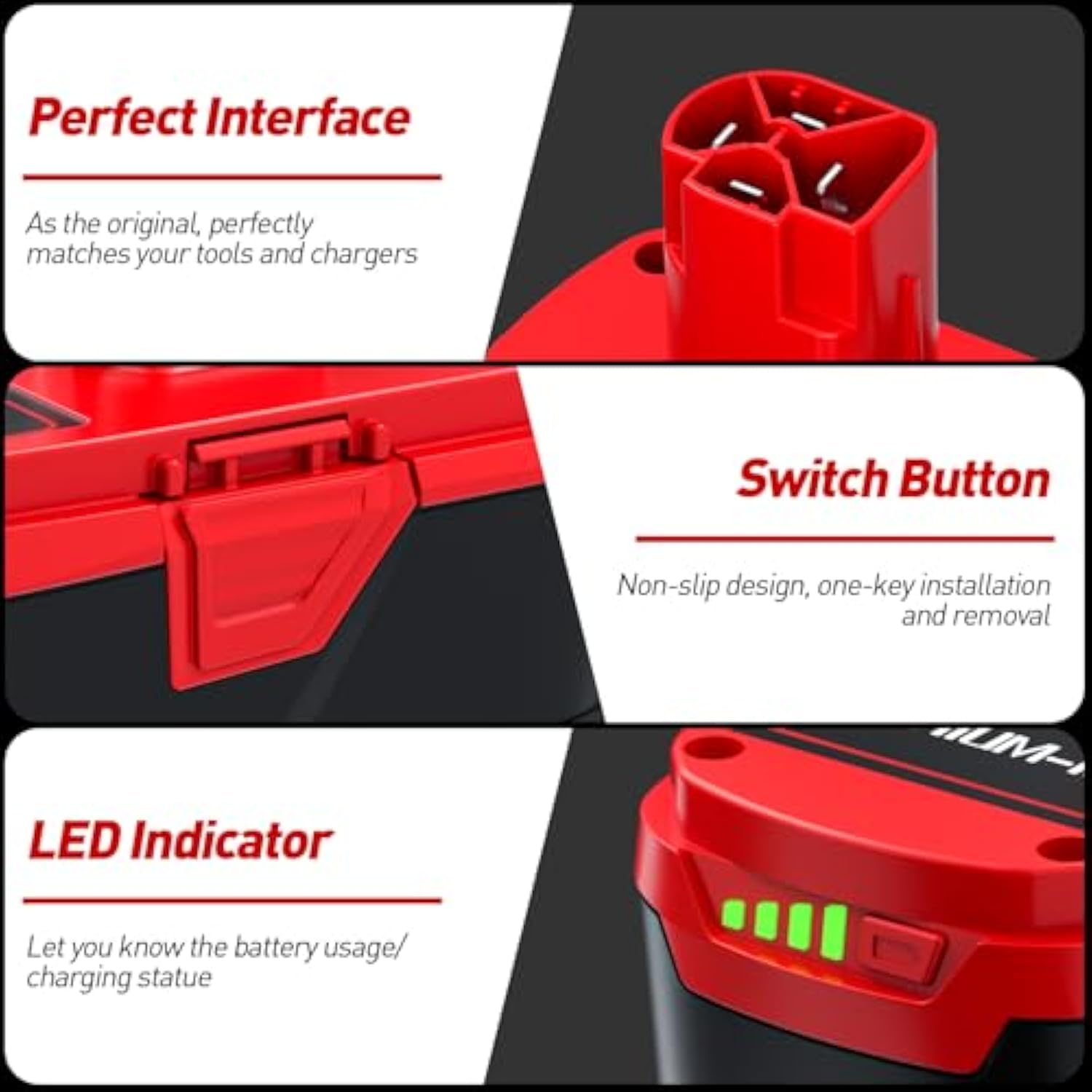 7000mAh 19.2V C3 Battery Replacement for Craftsman DieHard XCP Cordless 2-Pack