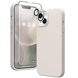 Magnetic iPhone 14 Case with MagSafe Screen Camera Protector Shockproof Stone