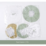 Baby Shower Decorations,Welcome Baby Banners Paper Lantern Paper Flower Pom Poms?Sage Green Gold White?