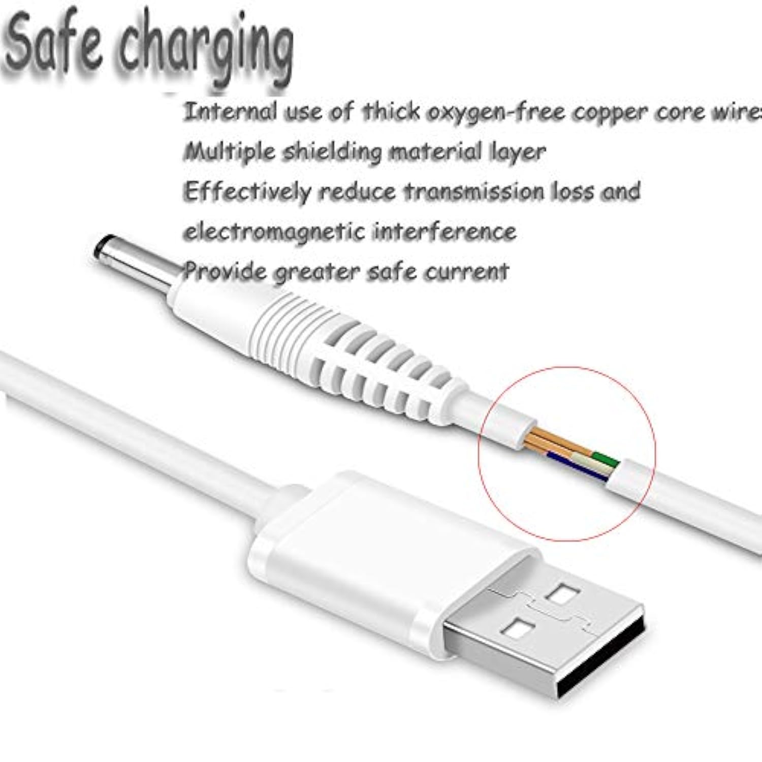 5V Dc Power Cord Usb To Dc 3.5Mm X 1.35Mm Barrel Jack Adapter Connector Chargi