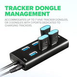 USB Hub 3.0 - 7-Port USB Hub with One Smart Charging Port, Supports Vive Tracker 3.0 2.0 & Other VR Dongles, Data Transfer for VR Trackers, MacBook,