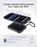 Qi2 Certified 15W Magnetic Power Bank, 10,000mAh Battery Pack, MagSafe Compatible Wireless Portable Charger with 30W USB C Fast Charging, for iPhone